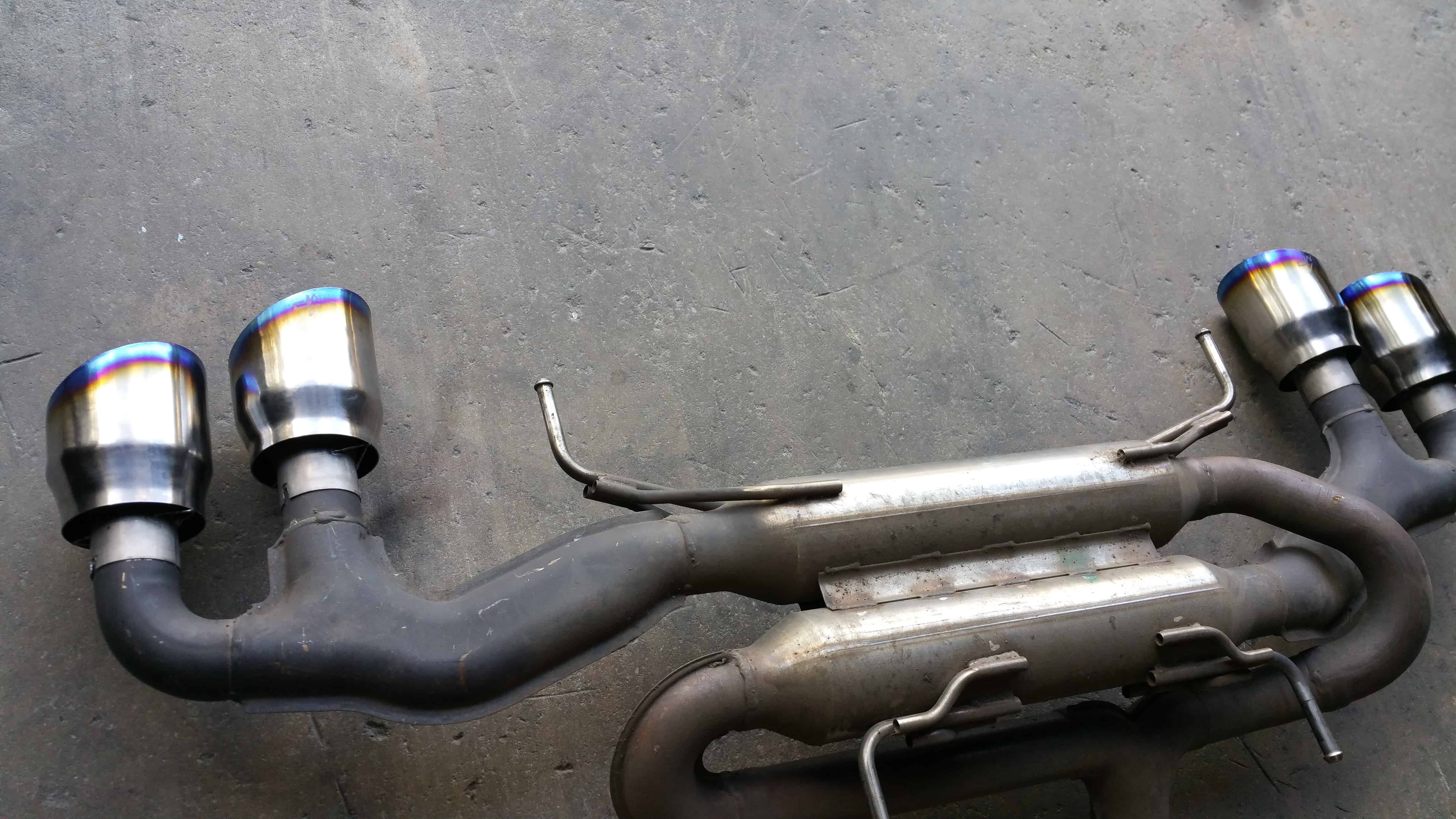 Nissan Skyline R35 GTR titanium exhaust tail tips AM Performance